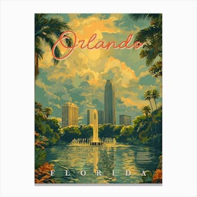 A Blast from the Past: Vintage Orlando Poster Canvas Print