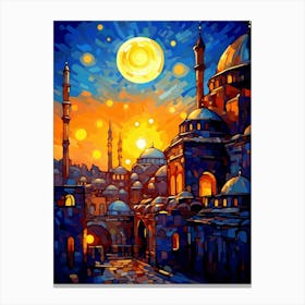 Hagia Sophia Ayasofya Pixel Art 12 Canvas Print
