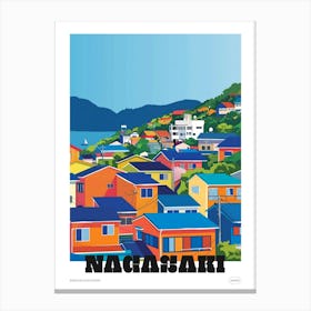 Nagasaki Japan 4 Colourful Travel Poster Canvas Print