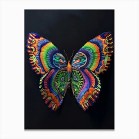 Butterfly Huichol art Canvas Print