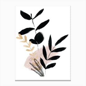 Delicate Floral Plants Canvas Print
