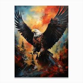 Eagle In Flight Canvas Print