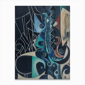 Wall Art, Joy Of Blue Abstract Canvas Print