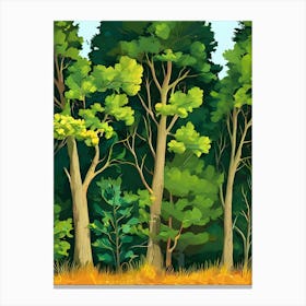 Illustration Of The Forest Canvas Print