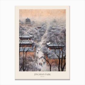 Winter City Park Poster Jingshan Park Beijing China 1 Canvas Print