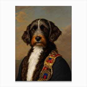 Wirehaired Pointing Griffon Renaissance Portrait Oil Painting Canvas Print