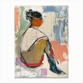 Woman Sitting Canvas Print