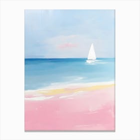 Sailboat On The Beach 1 Canvas Print