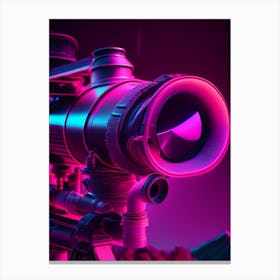 Infrared Telescope Neon Nights Space Canvas Print