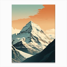 Mount Everest 2 Hiking Trail Landscape Canvas Print