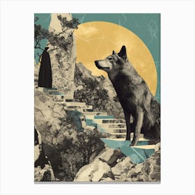 Wolf Constrast Canvas Print