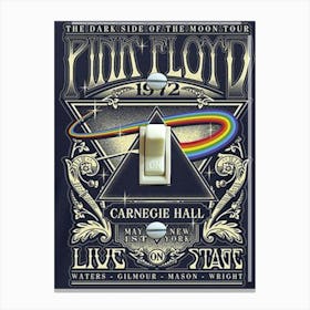 Pink Floyd 1972 Carnegie Hall Canvas Print