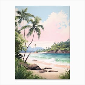 A Canvas Painting Of Anse Lazio, Praslin Seychelles 2 Canvas Print
