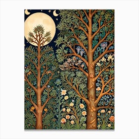 William Morris Moonlight In The Trees 14 Canvas Print