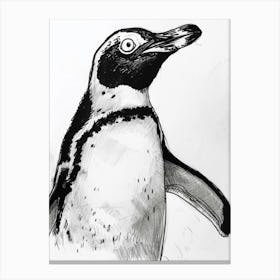 King Penguin Staring Curiously 4 Canvas Print