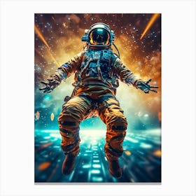 Astronaut In Space 4 Canvas Print