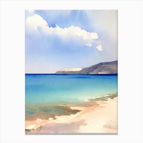 Balos Beach, Crete, Greece Watercolour Canvas Print