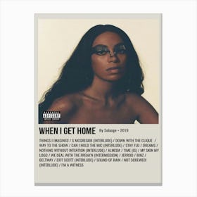 When I Get Home By Solange 2019 Poster 1 Canvas Print