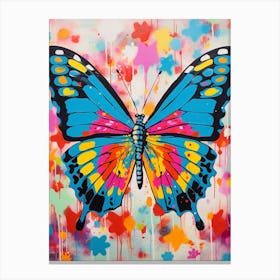 Pop Art Admiral Butterfly 2 Canvas Print