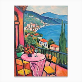 Lake Como Italy 5 Fauvist Painting Canvas Print