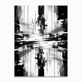 Reflection Abstract Black And White 4 Canvas Print