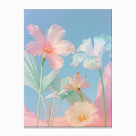 Pink Flowers In The Sky Canvas Print