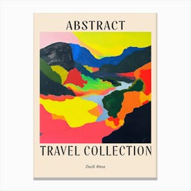 Abstract Travel Collection Poster South Korea 3 Canvas Print