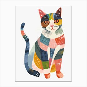 Turkish Van Cat Clipart Illustration 3 Canvas Print