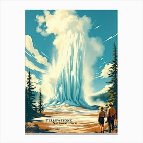 Yellowstone National Park Vintage V 02 Canvas Print