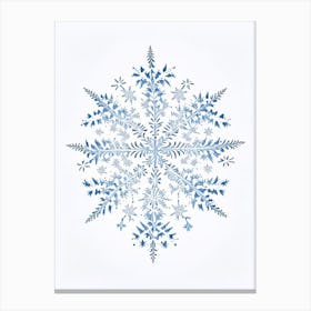 Intricate, Snowflakes, Pencil Illustration 4 Canvas Print