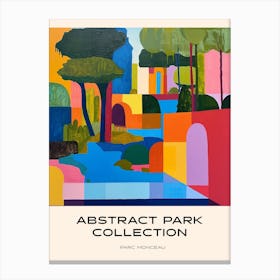 Abstract Park Collection Poster Parc Monceau Paris France 4 Canvas Print