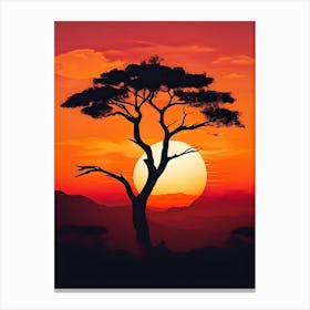 Sunset Tree 5 Canvas Print