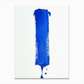 Blue Vertical Line Of Painting Canvas Print