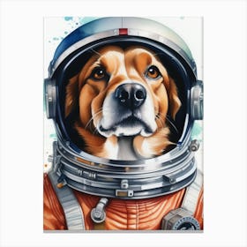 Astronaut Dog Canvas Print