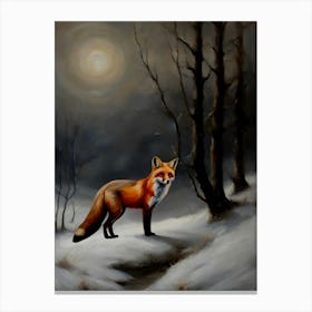 Winter Fox Canvas Print