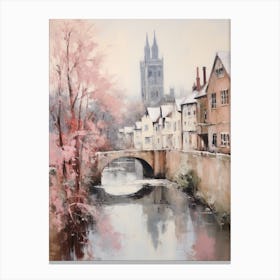 Dreamy Winter Painting Canterbury United Kingdom 2 Canvas Print