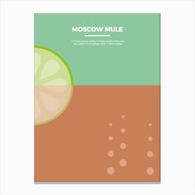 Cocktail Poster Moscow Mule 2 Canvas Print