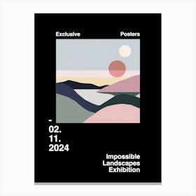 Impossible Landscapes Exhibition Archive Poster 24 Canvas Print