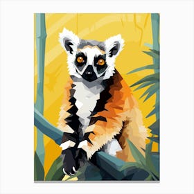 Lemur in Jungle 2 Canvas Print