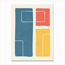 Abstract Geometric Color Blocks Canvas Print