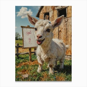 Goats On A Farm Canvas Print