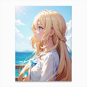 Anime series: Blonde Girl Canvas Print