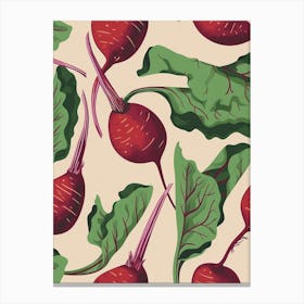 Betroot Abstract Pattern Illustration 1 Canvas Print