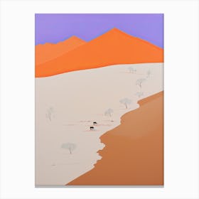 Dasht E Kavir (Great Salt Desert)   Iran, Contemporary Abstract Illustration 3 Canvas Print