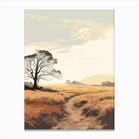 The West Mendip Way England 4 Hiking Trail Landscape Canvas Print