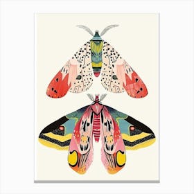 Colourful Insect Illustration Moth 11 Canvas Print
