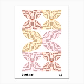 Geometric Bauhaus Poster 15 Canvas Print