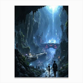 Futuristic Caves 1 Canvas Print