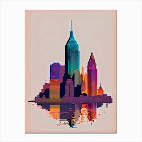 Pixelated York City Canvas Print Canvas Print