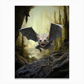 Ghost Faced Bat Flying 3 Canvas Print